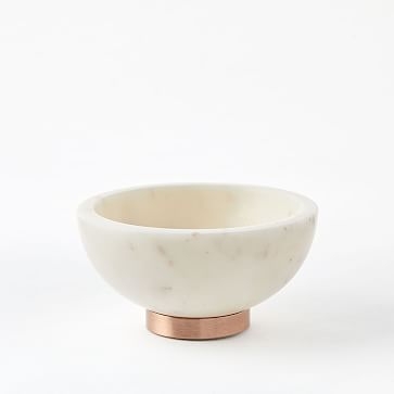Marble + Copper Dip Bowl, White - Image 2