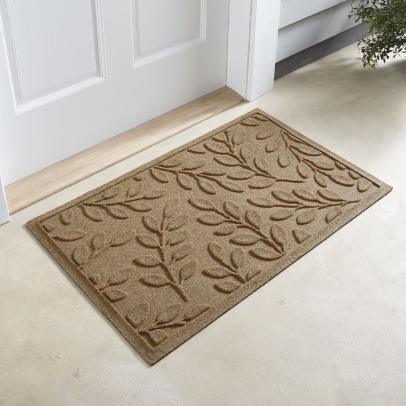 Thirsty Leaves Flax Doormat 22"x34" - Image 1
