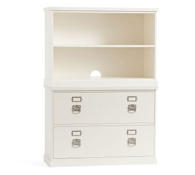 Bedford Lateral File Cabinet Bookcase, Antique White - Image 2