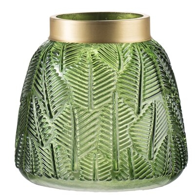 Friend 6" Fern Leaf Glass Table Vase - Image 0