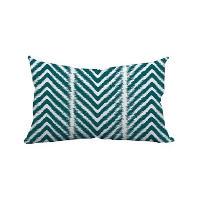 Prestridge Zebra Chevron Print Indoor/Outdoor Lumbar Pillow // 14"x20" // Insert Included - Image 0