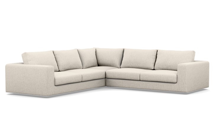 Walters Corner Sectional with Beige Wheat Fabric - Image 1