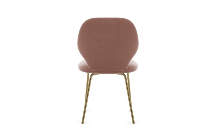 Kit Dining Chair with Blush Fabric and Matte Brass legs - Image 3