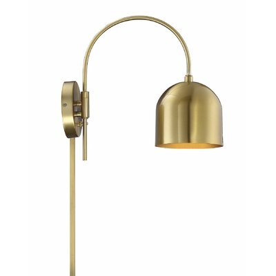 Mary 1-Light Plug-In Armed Sconce - Image 0