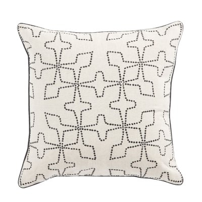 Living Greta Geometric Linen Throw Pillow - Image 0