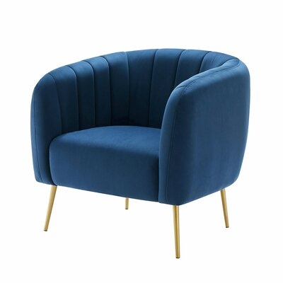 Samouri Modern Channel Tufted Barrel Accent Chair - Image 1