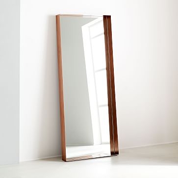Industrial Shadowbox Floor Mirror, Copper - Image 2