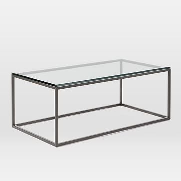 Box Frame Coffee Table, Glass - Image 0