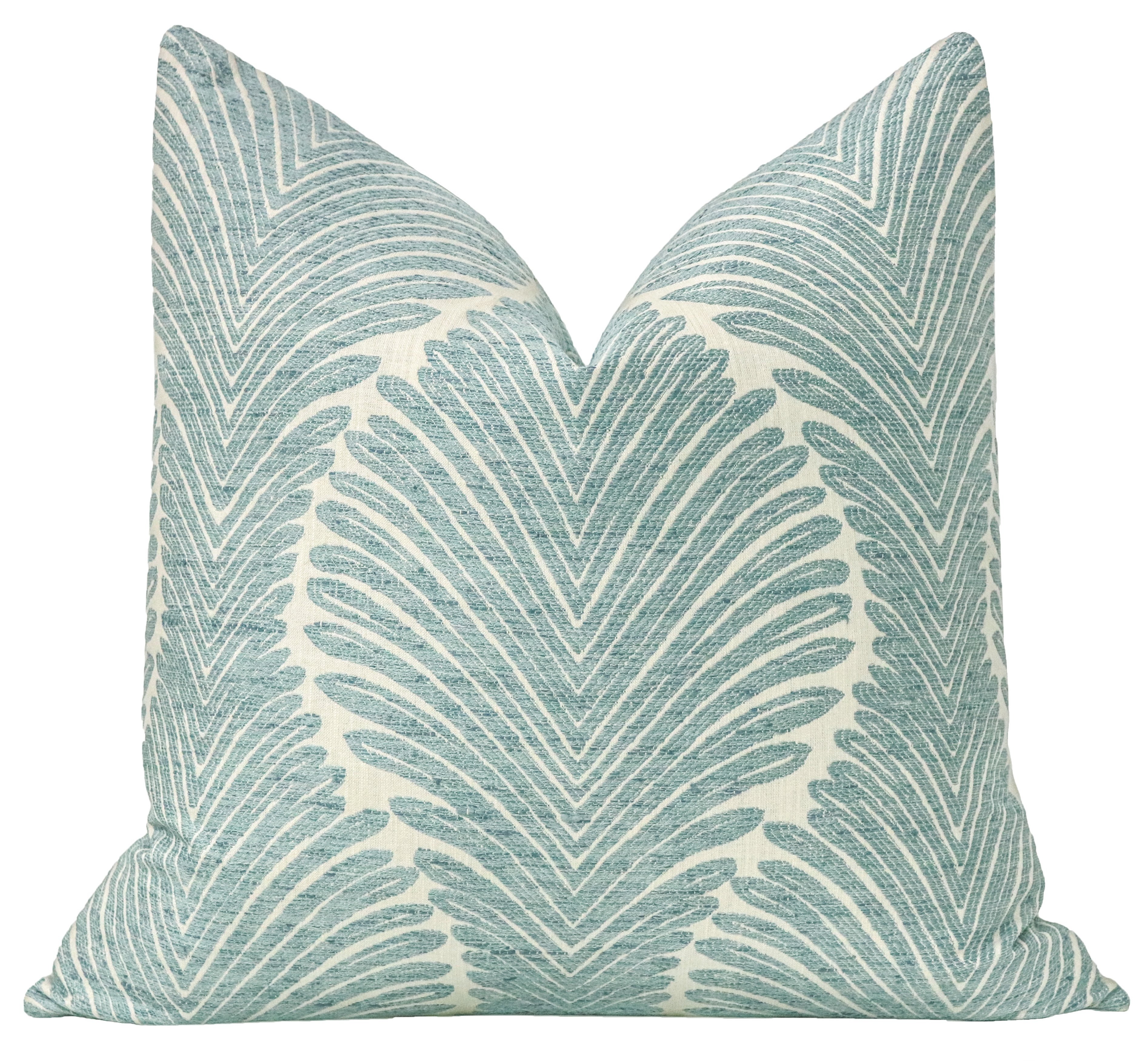 Musgrove Chenille Pillow Cover, Spa Blue, 20" x 20" - Image 0