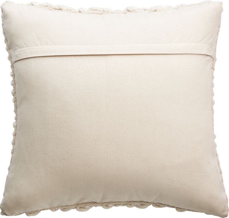 Tillie Ivory White Wool Throw Pillow with Feather-Down Insert 20" - Image 1