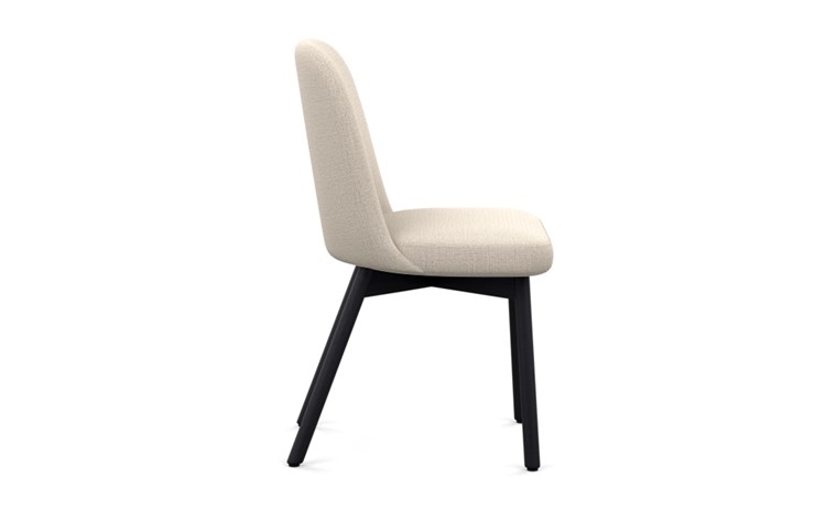 Dylan Dining Chair with Natural Fabric and Matte Black legs - Image 2