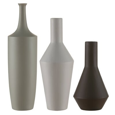 Charlbury Bottles, Set of 3 with Glazed Ceramic Finish - Image 0