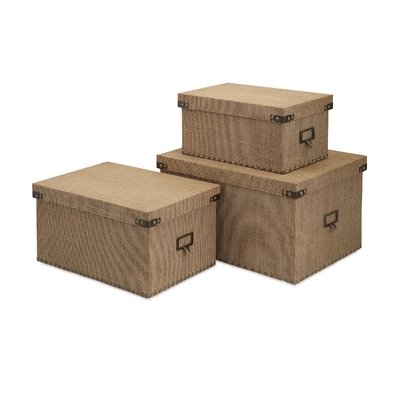 Storage Wood 3 Piece Box Set - Image 0