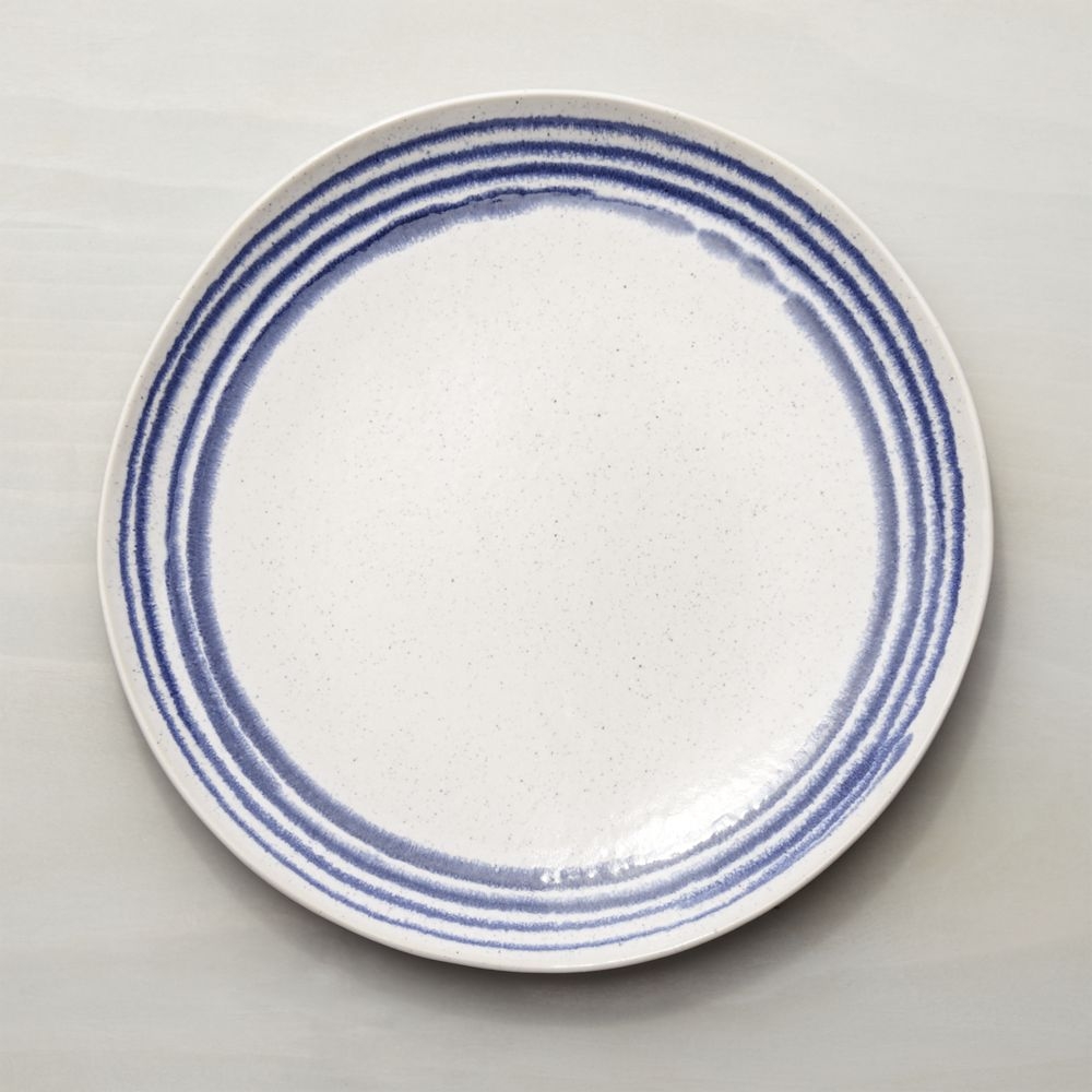 Lina Blue Stripe Dinner Plate - Image 0