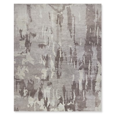 Multi Color Marble Rug, 9x12', Gray - Image 0