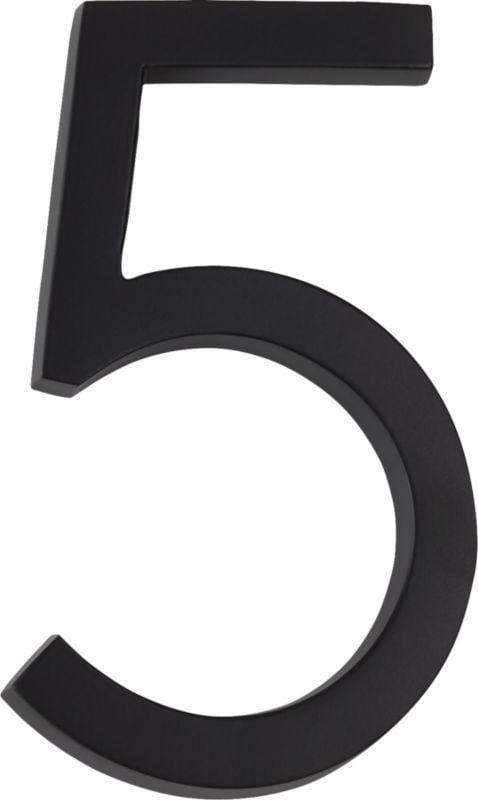 Aurele 6" Matte Black House Number 0 - Image 6