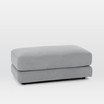 Haven Jumbo Ottoman, Poly, Performance Washed Canvas, Feather Gray - Image 2