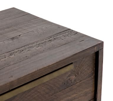 Braden Reclaimed Wood Dresser, Dark Carbon/Antique Brass - Image 3