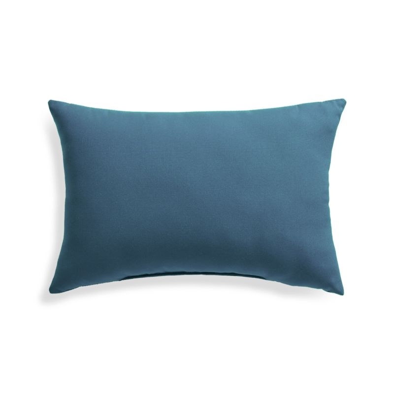 Sunbrella ® 20"x13" Sapphire Outdoor Lumbar Pillow - Image 1