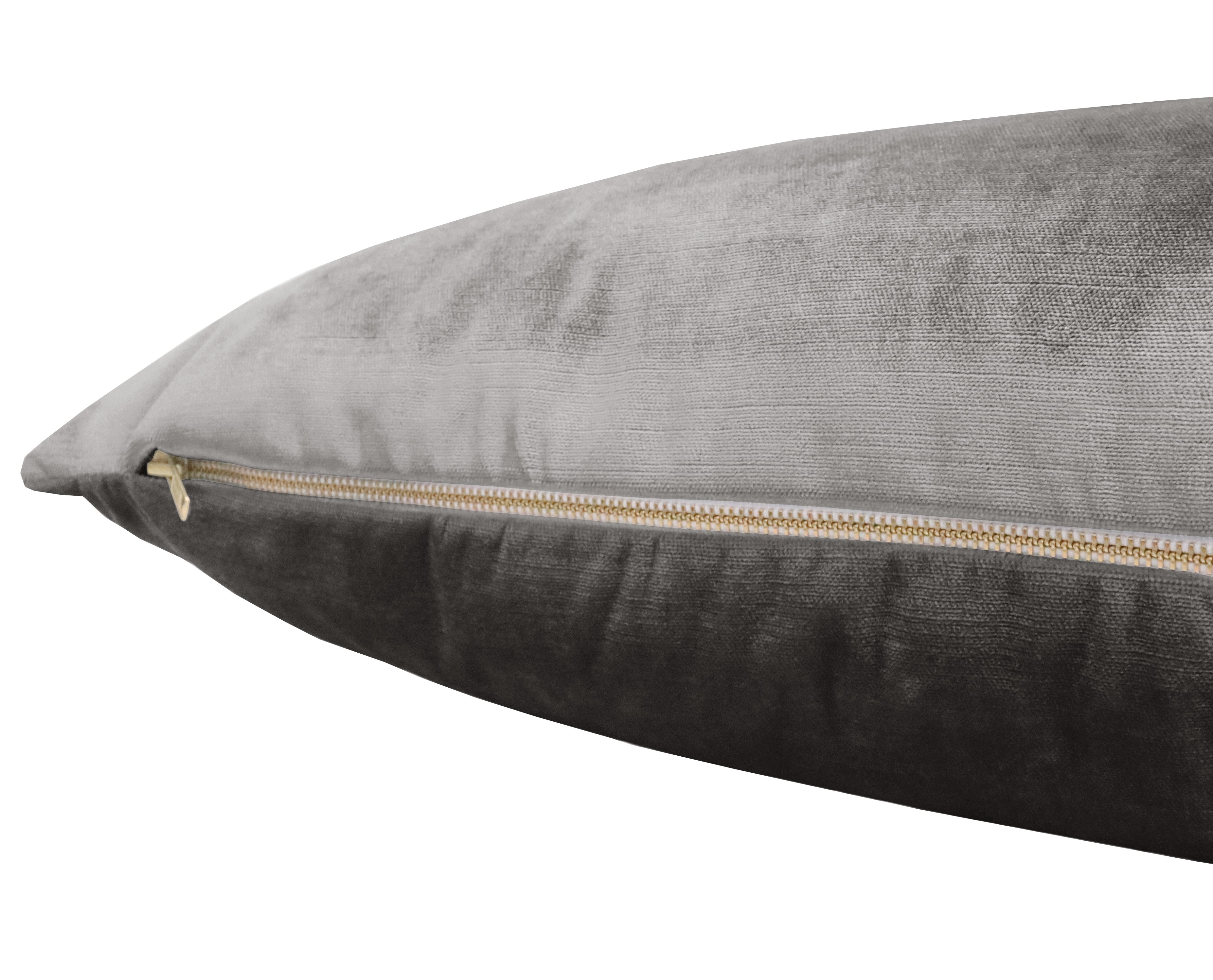 THE XL LUMBAR :: FAUX SILK VELVET // CHROME - Sample 4" X 4" - Image 2