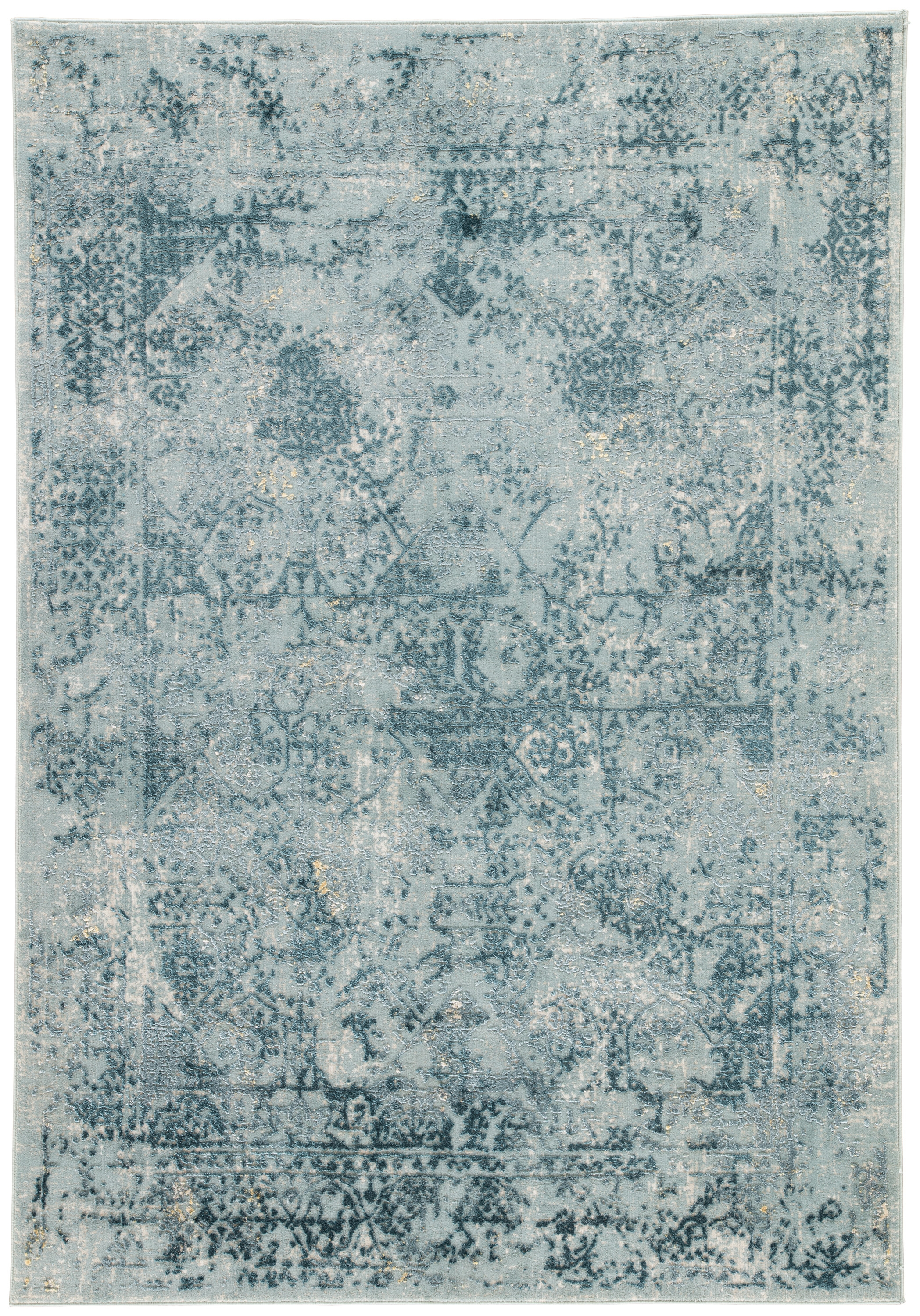Yvie Abstract Blue/ Teal Area Rug (9' X 12') - Image 0