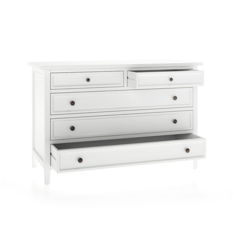 Harbor White 5-Drawer Dresser - Image 1