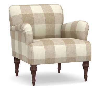 Hadley Upholstered Armchair, Polyester Wrapped Cushions, Vintage Grainsack Buffalo Neutral - Image 0