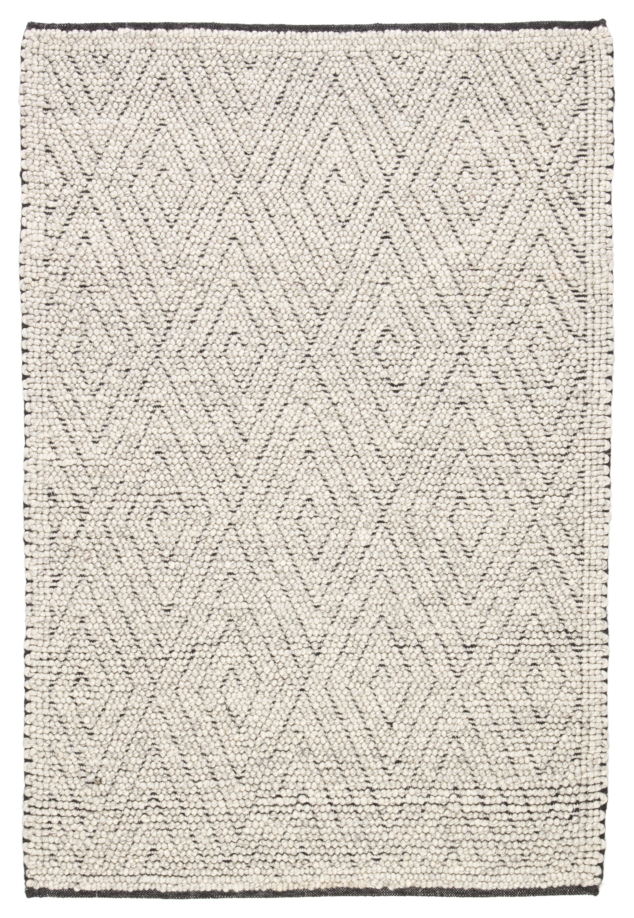 Kohinoor Handmade Geometric Gray/ Cream Area Rug (8' X 10') - Image 0
