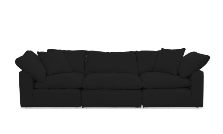 Black Bryant Mid Century Modern Modular Sofa (3 piece) - Chance Charcoal - Image 0