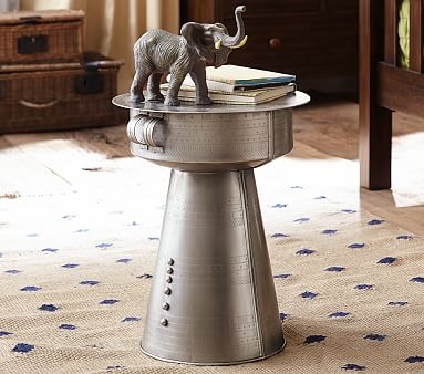 Metal Drum Side Table, Small - Image 1