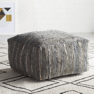 Bolin Leather Pouf - Image 0