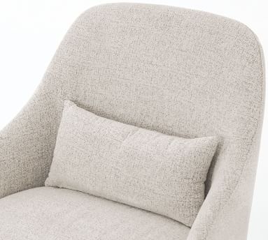 Vanessa Upholstered Armchair, Polyester Wrapped Cushions, Basketweave Slub Ivory - Image 3