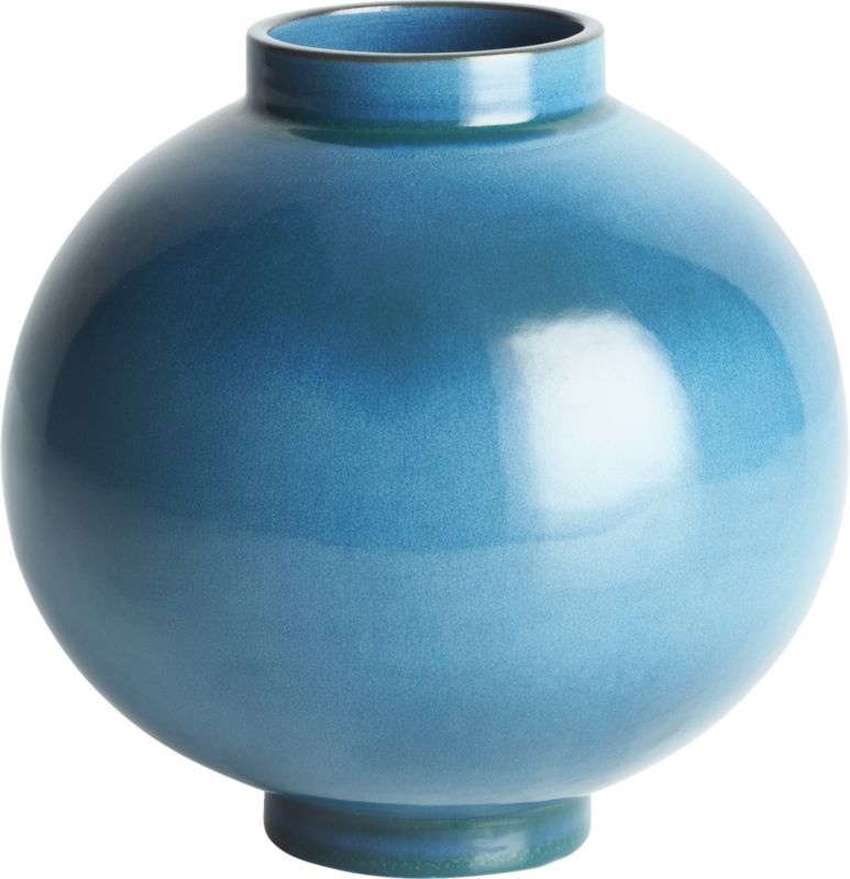 Serena Teal Blue Vase - Image 2