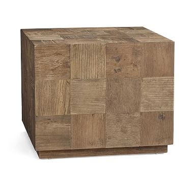 Patchwork Reclaimed Wood End Table - Image 0