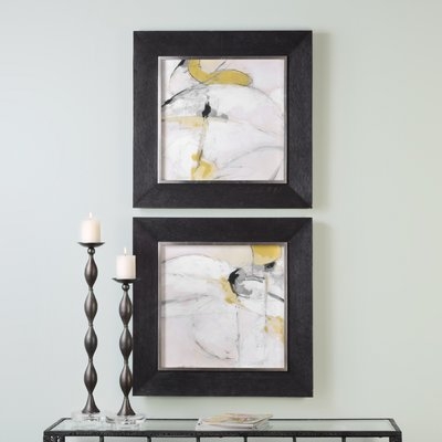 Trajectory Modern Abstract 2 Piece Framed Painting Print Set - Image 0