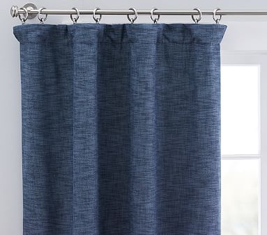 Seaton Blackout Panel, 96 Inches, Dusty Navy - Image 0