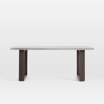 Concrete Outdoor Dining Table, Weathered Cafe - Image 1