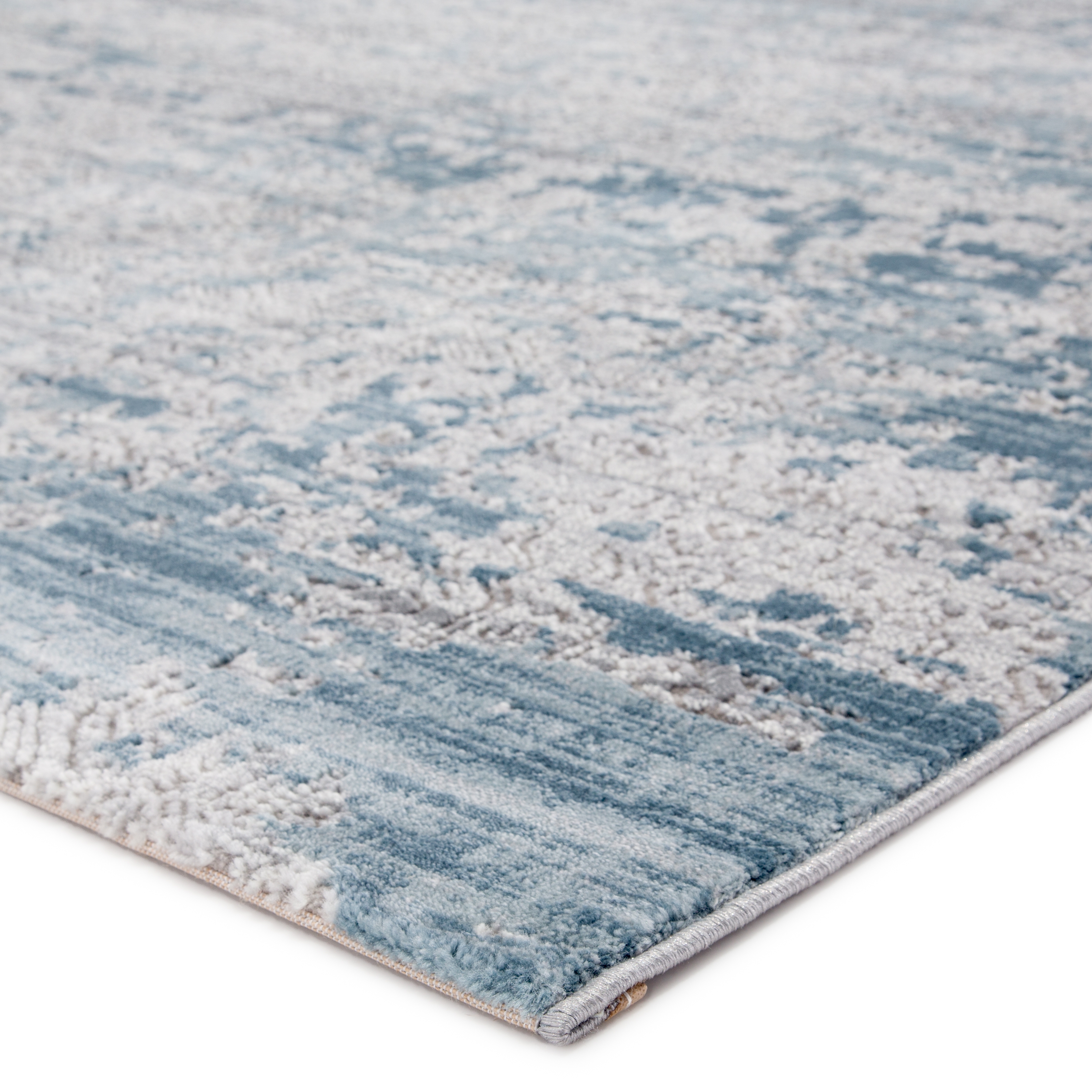 Skiway Medallion Silver/ Blue Area Rug (7'10"X10'2") - Image 1
