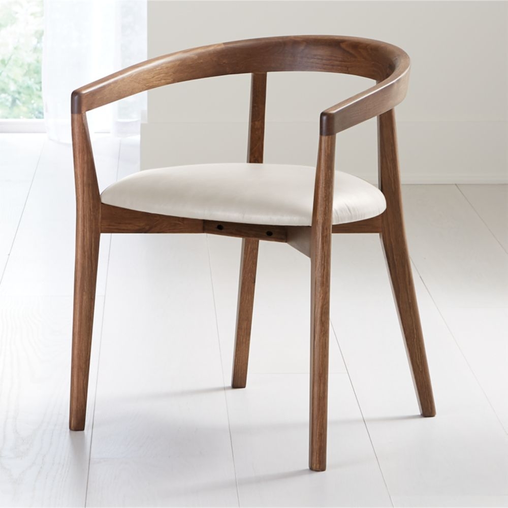 Cullen Shiitake Sand Round Back Dining Chair - Image 1