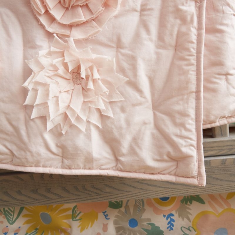 Blooming Floral Pink Baby Quilt - Image 7
