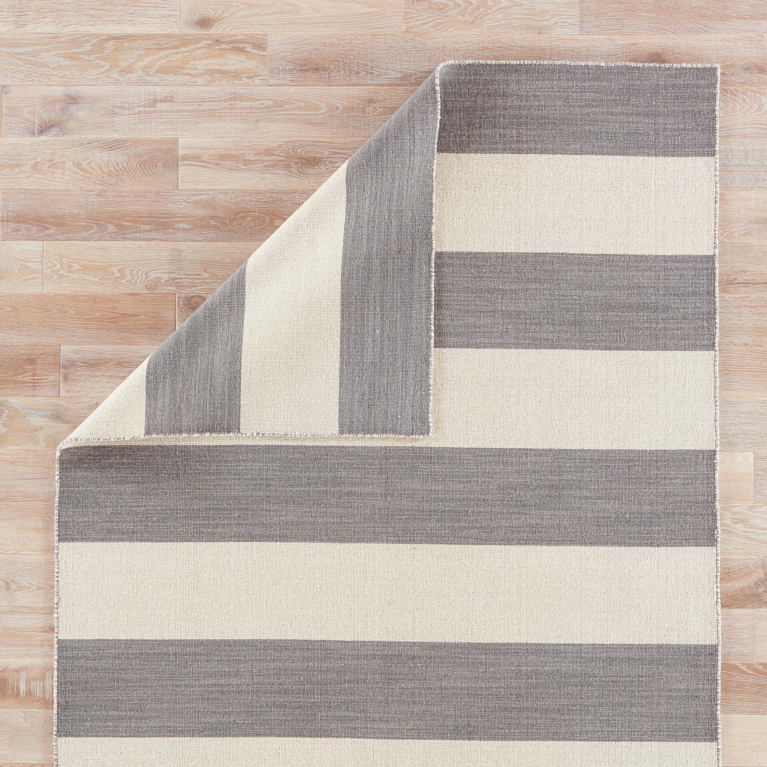 Tierra Handmade Stripe Gray/ White Runner Rug (2'6" X 8') - Image 2