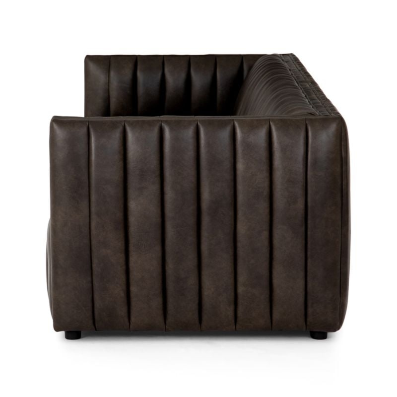 Cosima Leather Channel Tufted Sofa - Image 2