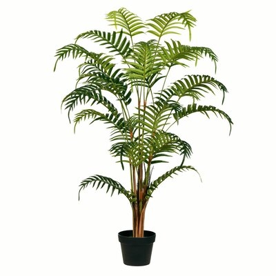 Real Touch Leaves Palm Tree in Pot - Image 0