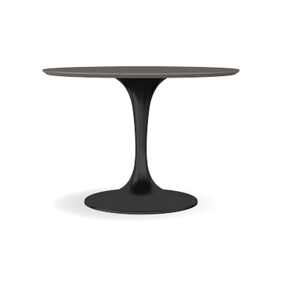 Tulip Indoor/Outdoor Round Dining Table, 42", Concrete Base, Grey Top - Image 1