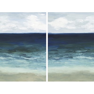 'Ocean Deep' 2 Piece Oil Painting Print Multi-Piece Image on Canvas - Image 0