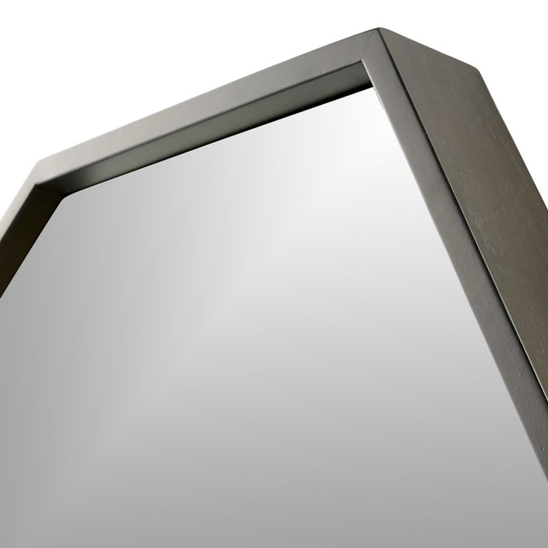 Octagon Grey Oak Wall Mirror - Image 1