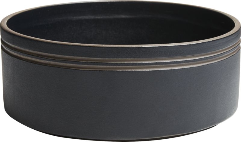 Pitch Round Black Serving Bowl - Image 1