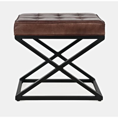 Lorilee Leather Tufted Ottoman - Image 0