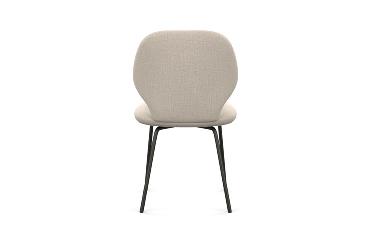 Kit Dining Chair with Natural Fabric and Matte Black legs - Image 3