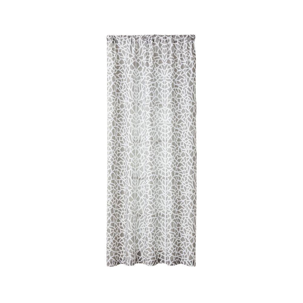 Mattea Grey and White Curtain Panel 48"x108" - Image 0